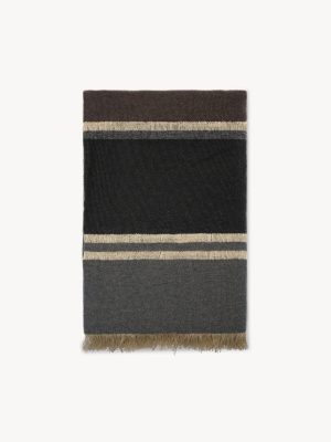 Cuarto Scarf in Linen. Wool and Cashmere