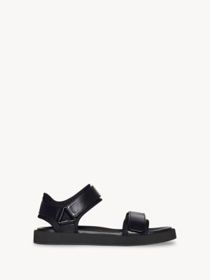 Hook-and-Loop Sandal in Leather