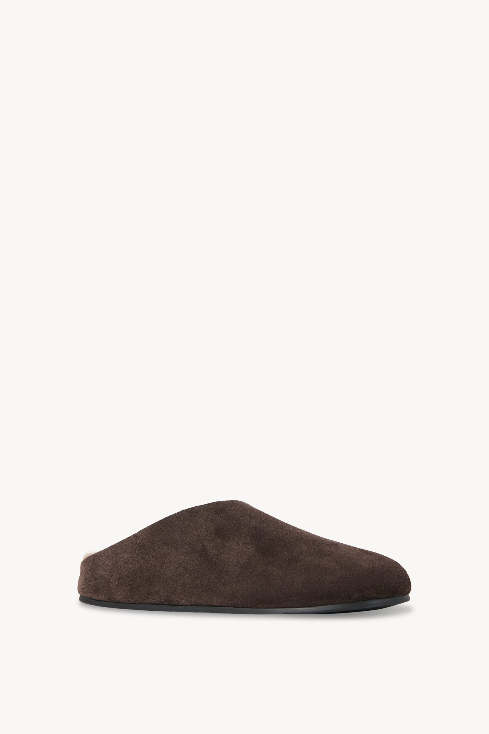 Hudson Slide in Suede and Shearling - Image 2