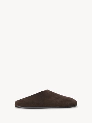 Hudson Slide in Suede and Shearling