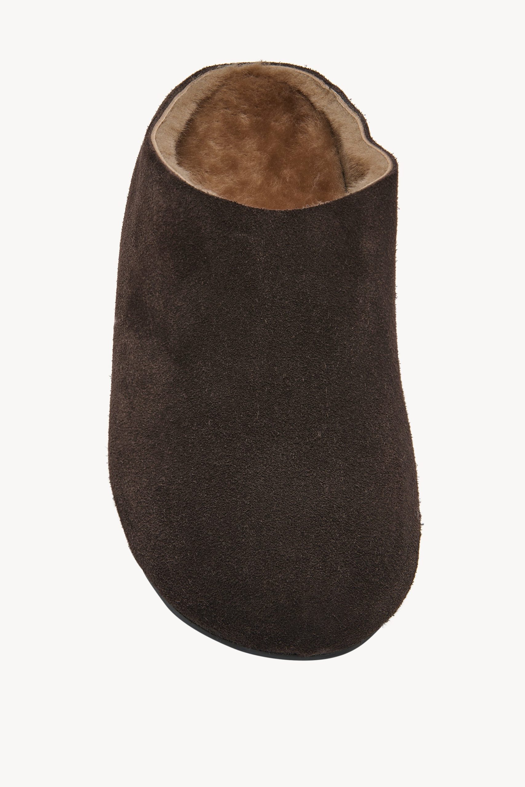 Hudson Slide in Suede and Shearling - Image 3